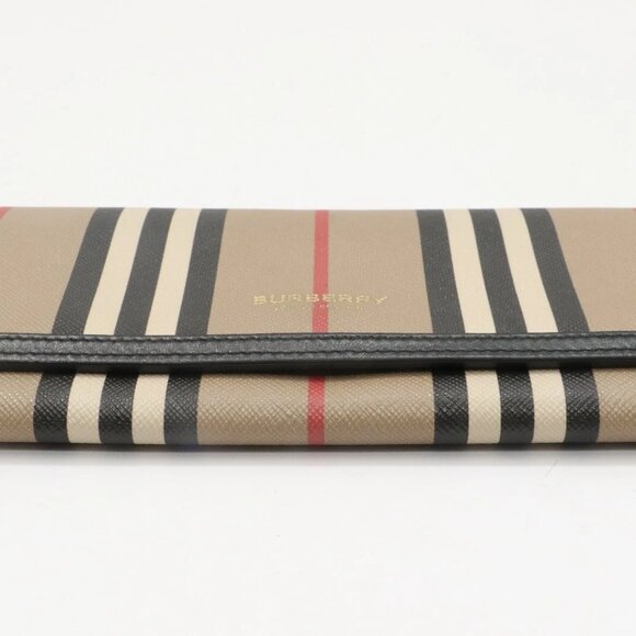 Burberry Halton Striped Canvas Continental Wallet Clutch - Picture 4 of 14
